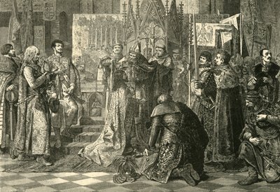 Coronation at Cracow of Louis I of Hungary as King of Poland by Unbekannt