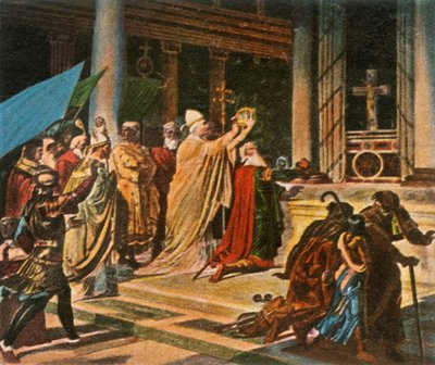Coronation of Charlemagne in Rome, Christmas Day, 800 AD by Unbekannt