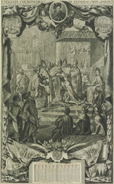 Coronation of Stanislaw I Leszczynski in 1705, 1706 by Unbekannt