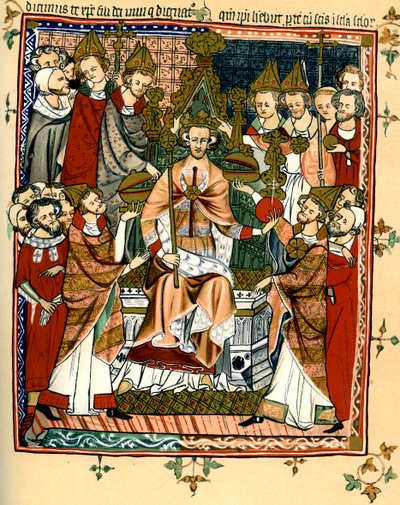 Coronation of a king by Unbekannt