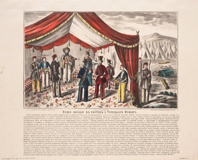 Cossacks visiting the Turkish Mushir after the Battle of Kurekdere by Unbekannt