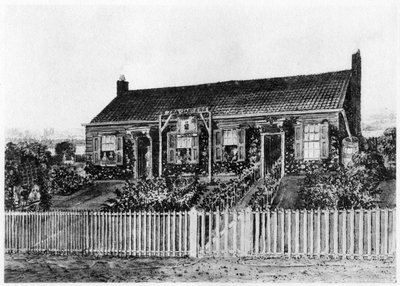 Cottages on the Site of Eaton Square, London by Unbekannt