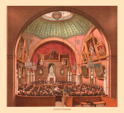 Council Chamber, London Guildhall by Unbekannt