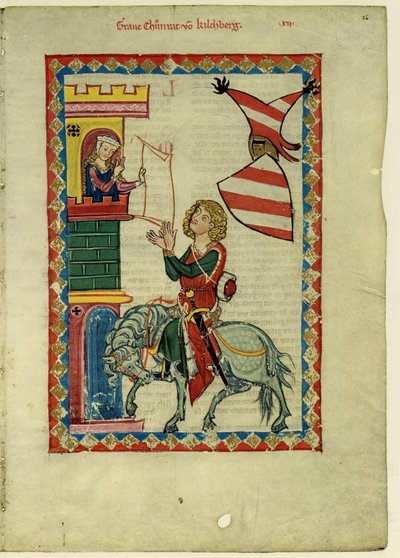 Count Konrad von Kirchberg from the Codex Manesse, Between 1305 and 1340 by Unbekannt