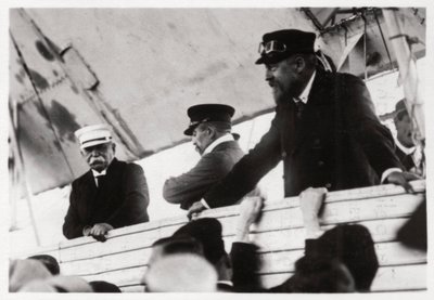 Count Zeppelin and Dr. Eckener in a Zeppelin Gondola, Schwaben, Germany by Unbekannt