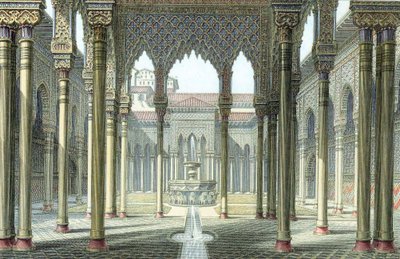 Court of the Lions, Alhambra Palace, Granada, Spain by Unbekannt