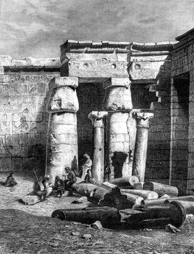 Court with Remainders of a Christian Church, Medinet-Habou by Unbekannt