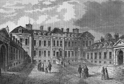 Courtyard of Montagu House, Great Russell Street, Bloomsbury, London by Unbekannt