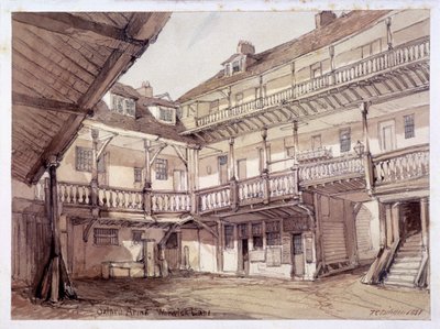 Courtyard of the Oxford Arms Inn, Warwick Lane, London by Unbekannt