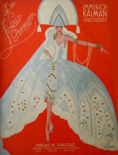Cover for the Original Piano Score of The Circus Princess by Emmerich Kalman by Unbekannt