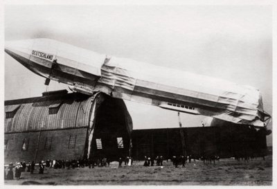 Crashed Zeppelin LZ 8 Deutschland II, Dusseldorf, Germany, 1911 by Unbekannt