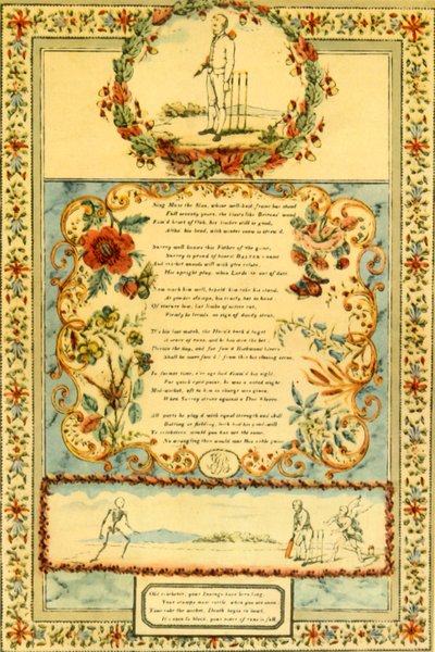 Cricket Song in Honour of Honest Baxter of Surrey, 1839 by Unbekannt