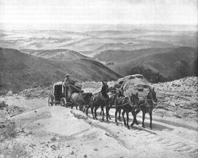 Crossing San Marcos Pass, California, USA, c. 1900 by Unbekannt