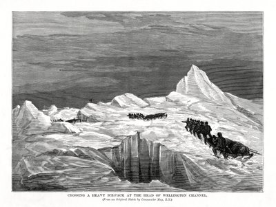 Crossing a Heavy Ice-Pack at the Head of Wellington Channel by Unbekannt