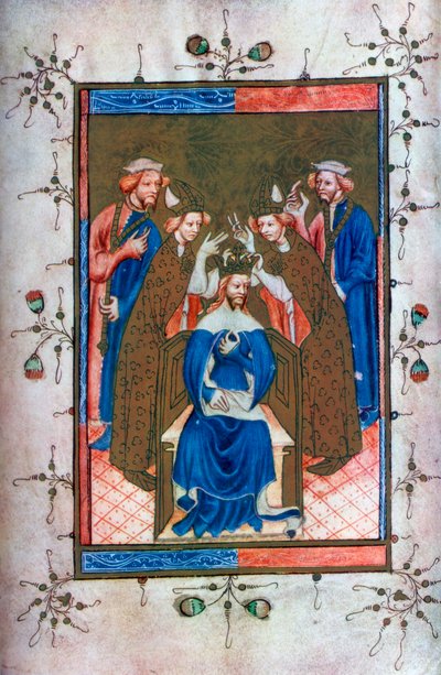 Crowning of a King, from the Liber Regalis, Westminster Abbey by Unbekannt