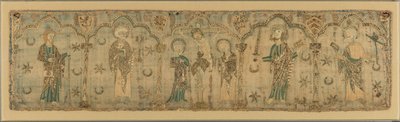 Crucifixion flanked by Saints by Unbekannt