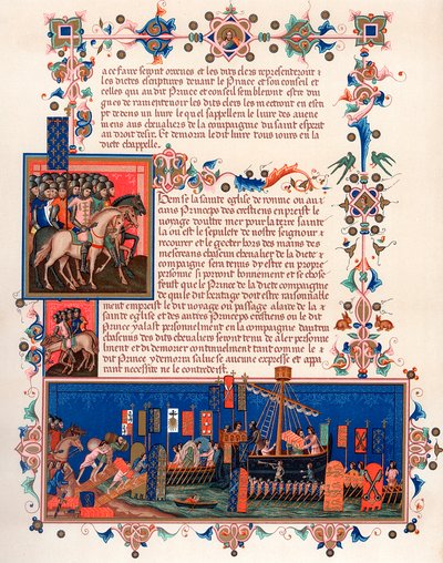 Crusaders embarking for the Holy Land by Unbekannt