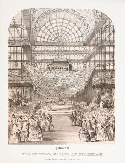 Interior of the Crystal Palace at Sydenham by Unbekannt