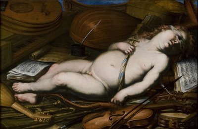 Cupid Among Musical Instruments, Mid 17th Century by Unbekannt