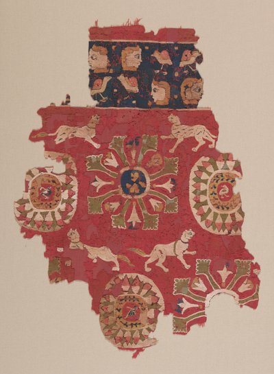 Curtain Fragment with Panthers, 500s by Unbekannt