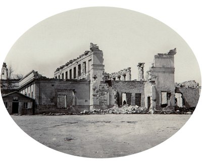 Damaged building in Sevastopol after the Crimean War, Crimea by Unbekannt