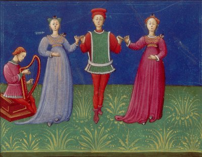 Dance Classes. From: De pratica seu arte tripudii On the Practice or Art of Dancing, 1463 by Unbekannt