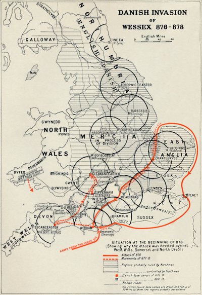 Danish Invasion of Wessex 876-878 by Unbekannt