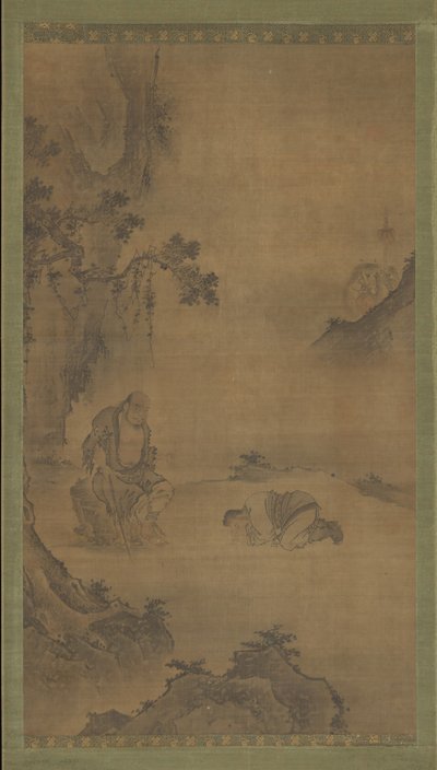 Daoist Immortal Li Tieguai Receiving a Visitor, 15th-16th century by Unbekannt