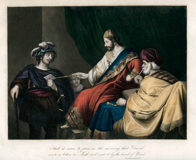 David wrote a letter to Joab, and sent it by the hand of Uriah by Unbekannt