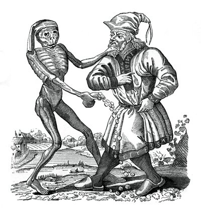 Death and the Jew, an episode from the Dance of Death, 1441, 1870 by Unbekannt
