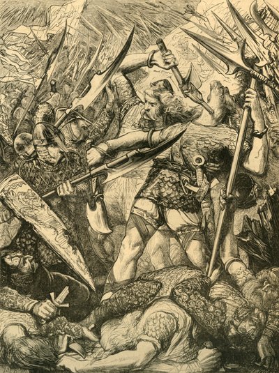 Death of Harold at the Battle of Hastings, 1873 by Unbekannt