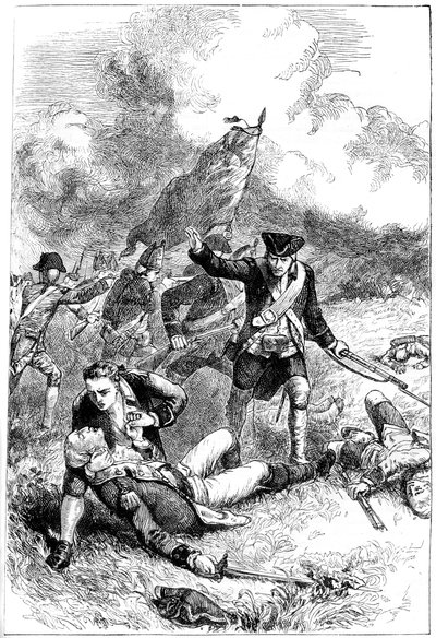 Death of Major Pitcairn, Battle of Bunker Hill, Boston, Massachusetts by Unbekannt