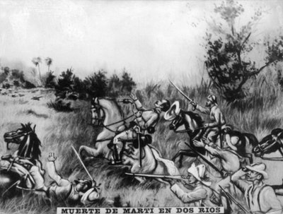 Death of Marti in the Battle of Two Rivers, 1895, 1920s by Unbekannt