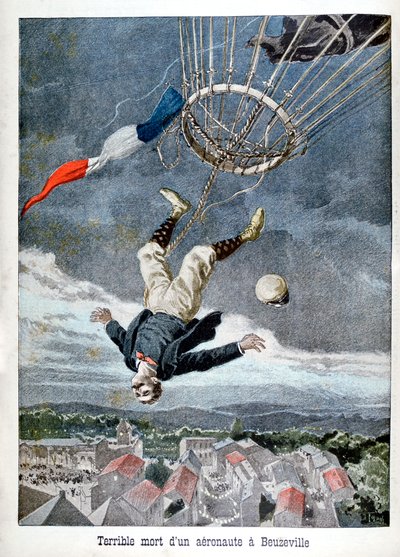 Death of an Aeronaut Over Beuzeville, France, 1899 by Unbekannt