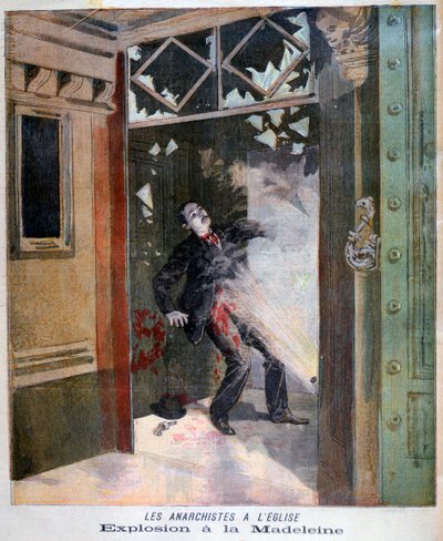 Death of the anarchist Jean Pauwels in the Church of la Madeleine, Paris, 1894 by Unbekannt
