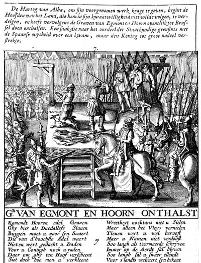Decapitation of Count Egmont and Hoorn at Brussels During Spanish Tyranny in Netherlands by Unbekannt