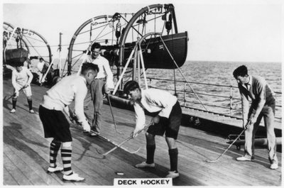 Deck Hockey on Board the Battleship HMS Nelson, 1937 by Unbekannt