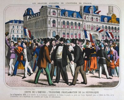 Declaration of the French Third Republic, 4th September 1870 by Unbekannt