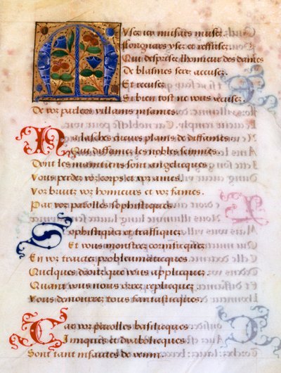 Decorated Initial Letter M, 16th Century by Unbekannt