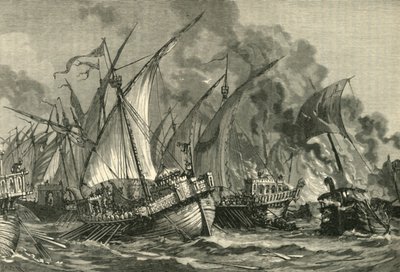 Defeat of the Saracenic Fleet Before Constantinople, 717-718, 1890 by Unbekannt