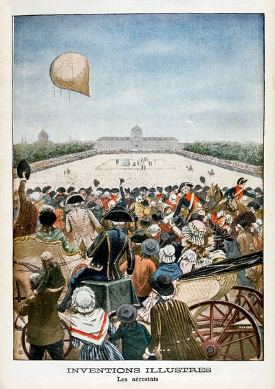 Departure of a balloon from Paris on 27th June 1783 by Unbekannt