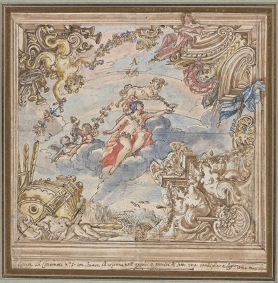 Design for a Ceiling: Mars and Aries by Unbekannt