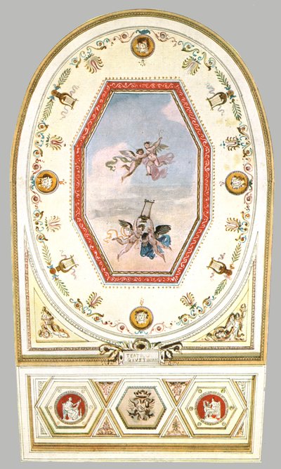 Design for a ceiling in a theatre, Italy by Unbekannt