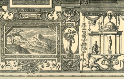 Design for a wall or ceiling decoration in the grotesque taste by Unbekannt