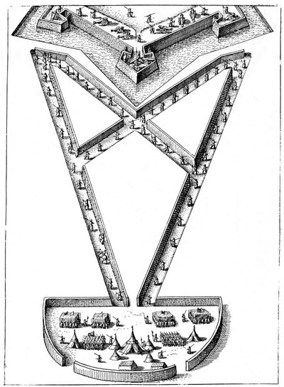 Design for an Encampment Outside a Besieged Fortress by Unbekannt