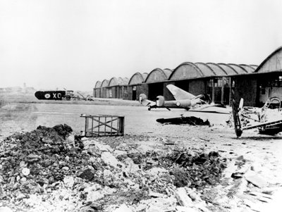 Destroyed aircraft at Le Bourget airfield, German-occupied Paris, July 1940 by Unbekannt