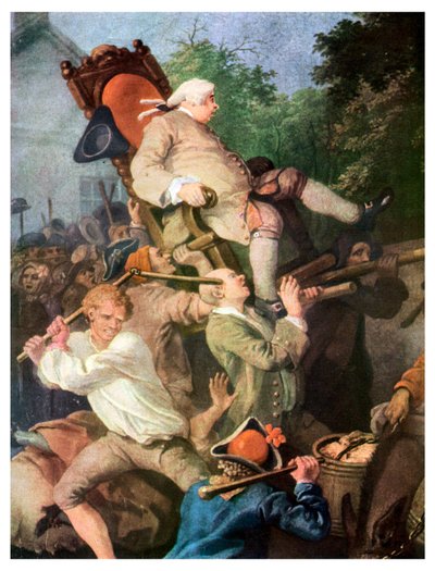 Detail from Chairing the Member, by William Hogarth by Unbekannt