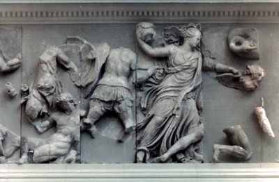 Detail from the Great Frieze of the Pergamon Altar by Unbekannt