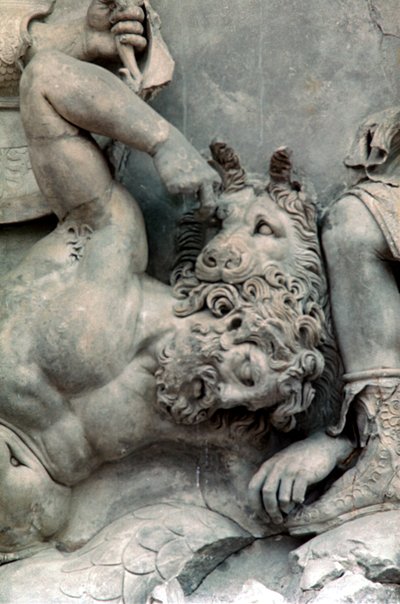 Detail from the Great Frieze of the Pergamon Altar by Unbekannt