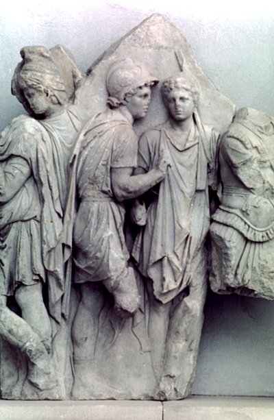 Detail from the Telephus Frieze of the Pergamon Altar, 164-156 BC by Unbekannt
